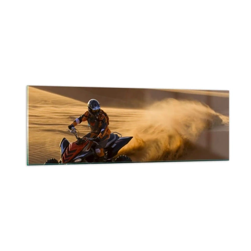 Impression sur verre - Image sur verre - Sur les vagues de sable - 90x30 cm