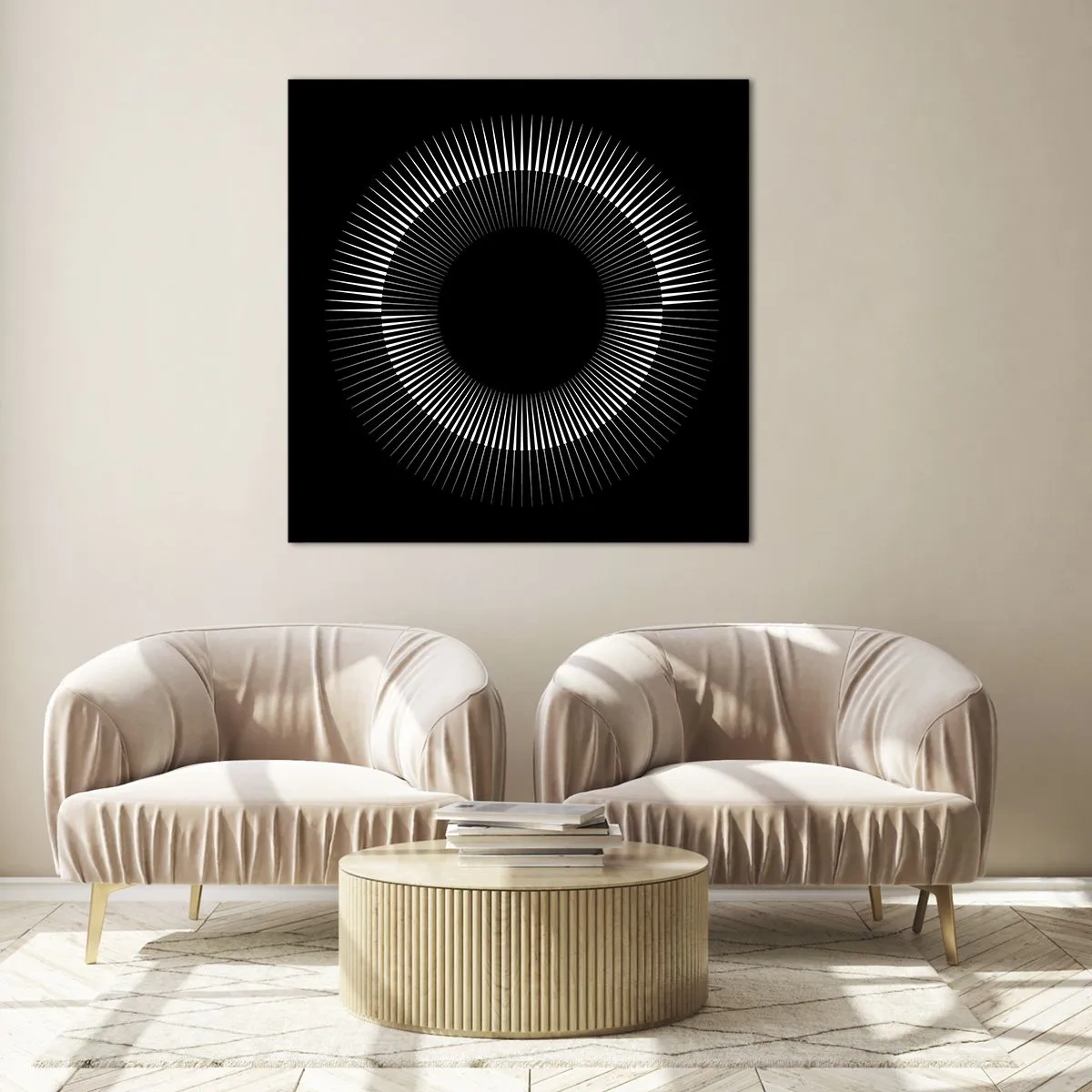 Impression sur verre - Image sur verre - Soleil noir - 40x40 cm