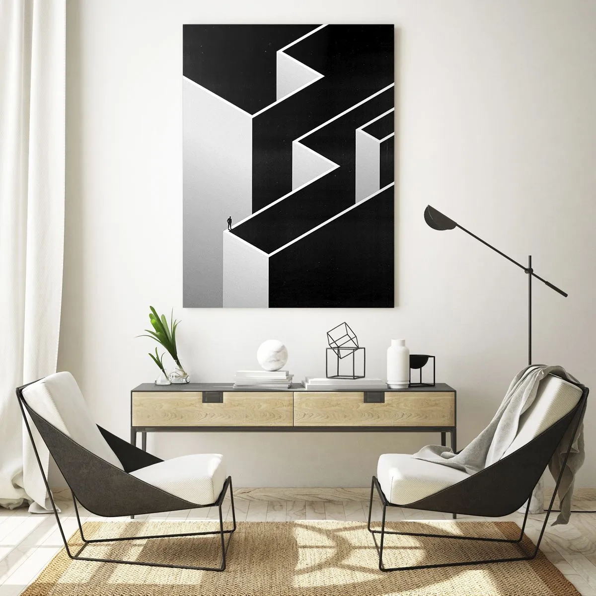 Impression sur verre - Image sur verre - La solitude au sommet - 70x100 cm