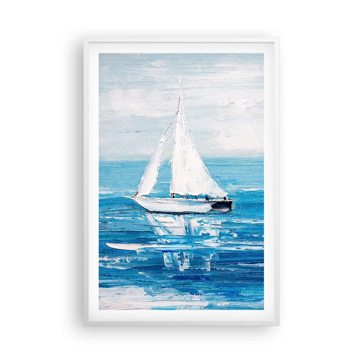 Affiche dans un cadre blanc - Poster - Avec un ami à mes côtés - 61x91 cm