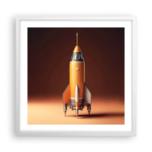 Affiche dans un cadre blanc - Poster - Ça commence par un rêve - 50x50 cm