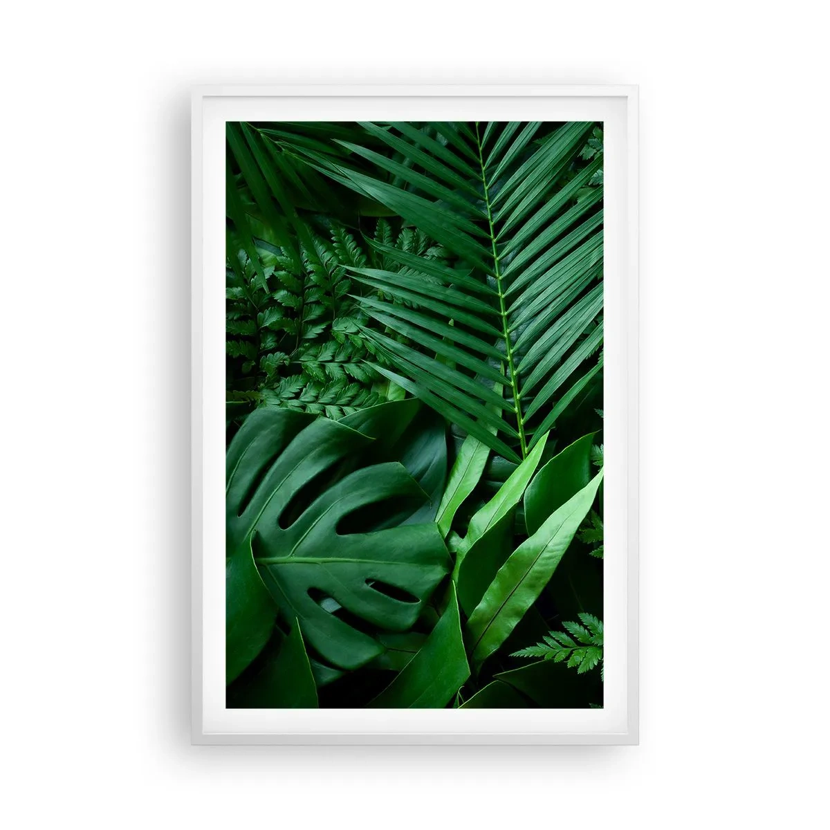 Affiche dans un cadre blanc - Poster - Emmitouflé de verdure - 61x91 cm