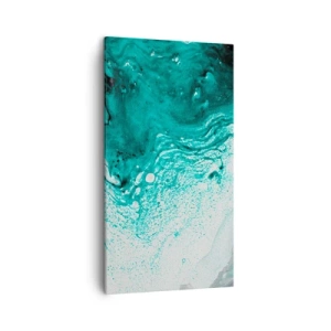 Impression sur toile - Image sur toile - Se fondre dans le bleu et le turquoise - 45x80 cm