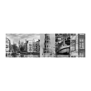 Échantillon de Papier Peint Premium Sand - Climat d'Amsterdam - Ville, Amsterdam, Architecture - 100x30 cm