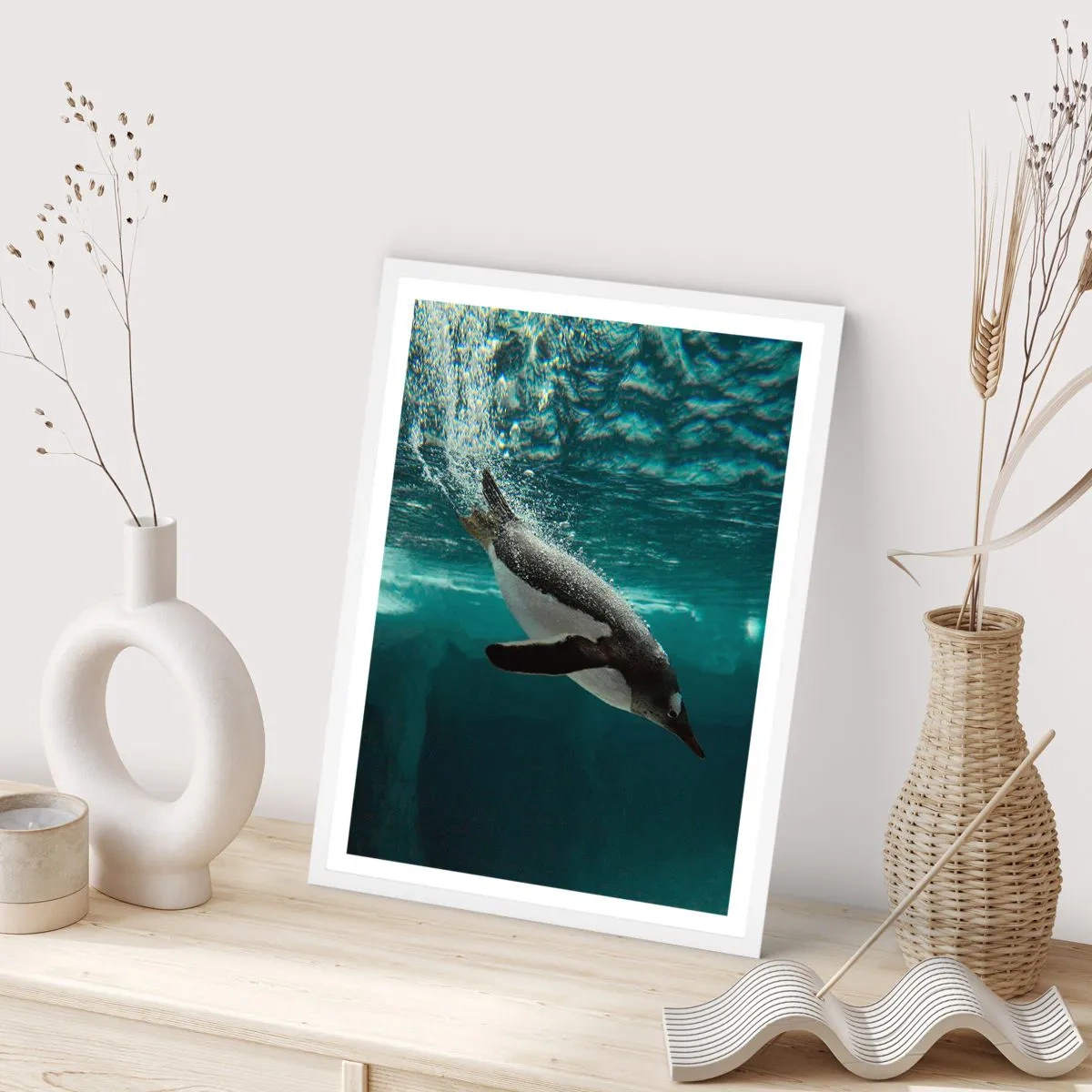 Affiche dans un cadre blanc - Poster - Bienvenue dans mon monde - 50x70 cm