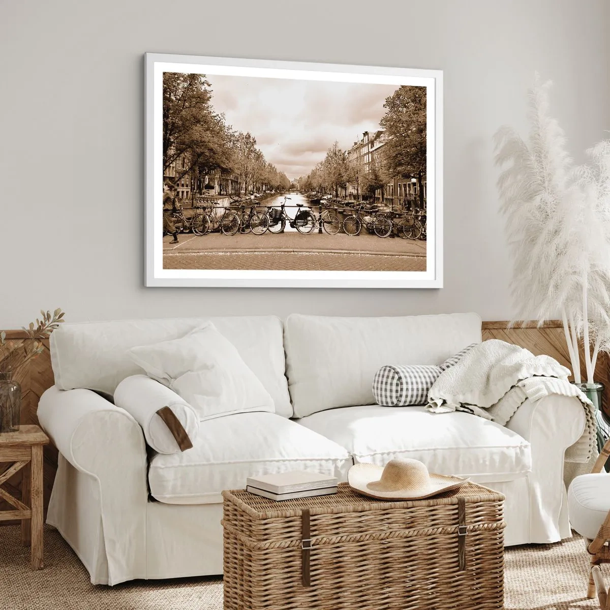 Affiche dans un cadre blanc - Poster - Ambiance hollandaise - 70x50 cm