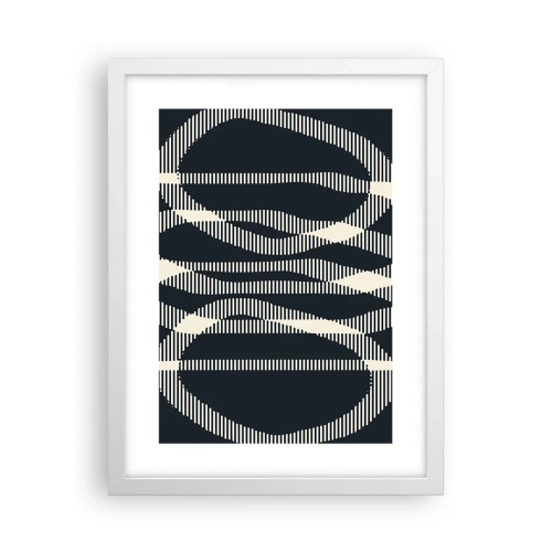 Affiche dans un cadre blanc - Poster - Une tentative de briser l'obscurité - 30x40 cm