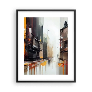 Affiche dans un cadre noir - Poster - Jour de pluie - 40x50 cm
