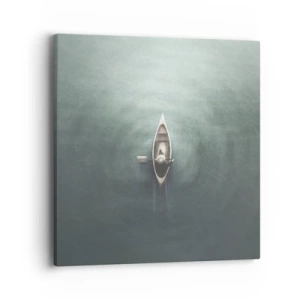 Impression sur toile - Image sur toile - À travers le lac de la lune - 40x40 cm