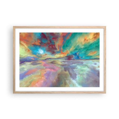 Affiche dans un chêne clair - Poster - Deux paradis - 70x50 cm