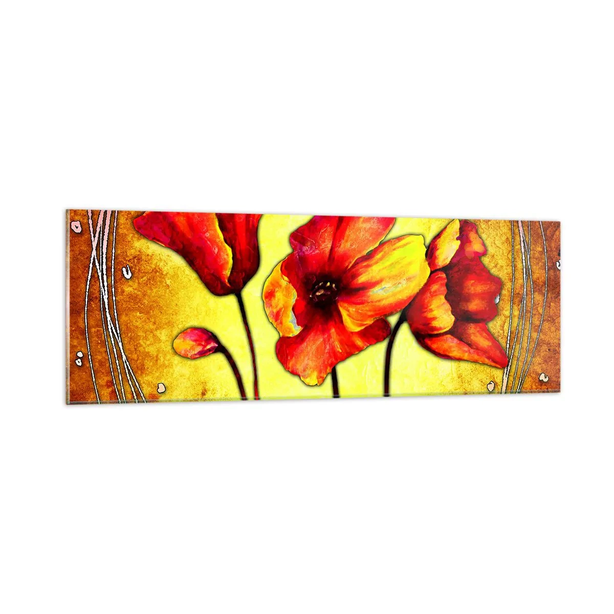 Impression sur verre - Image sur verre - Dans la décoration Art Nouveau - 90x30 cm