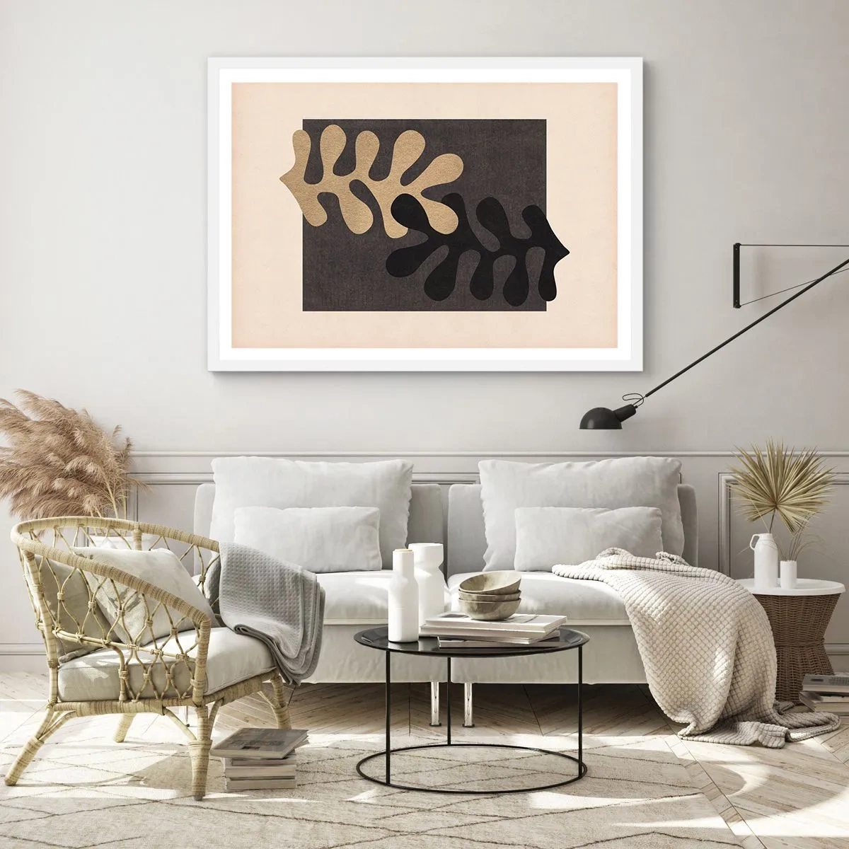 Affiche dans un cadre blanc - Poster - Absence et complément - 70x50 cm