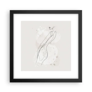 Affiche dans un cadre noir - Poster - Trompe l'oeil - 30x30 cm