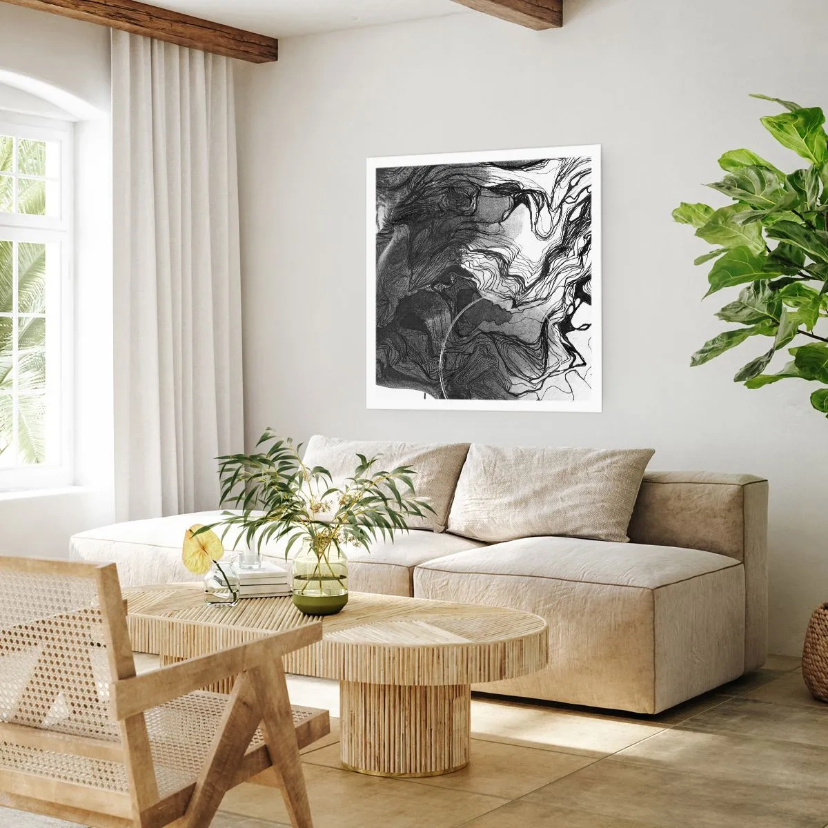 Affiche - Poster - Emmêlé dans les rêves - 50x50 cm