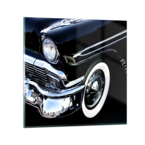 Impression sur verre - Image sur verre - Classique en argent, noir et blanc - 70x70 cm
