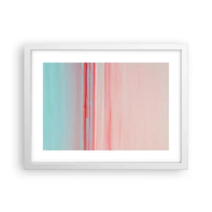 Affiche dans un cadre blanc - Poster - Abstraction à l'aube - 40x30 cm