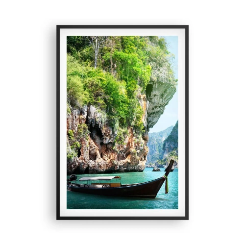 Affiche dans un cadre noir - Poster - Une invitation à un voyage exotique - 61x91 cm