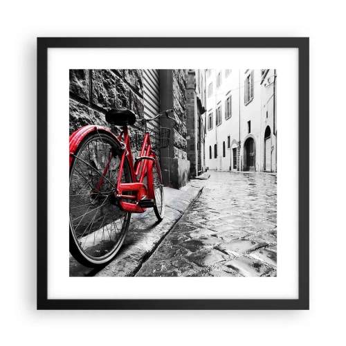 Affiche dans un cadre noir - Poster - La vraie beauté ne vieillit pas - 40x40 cm