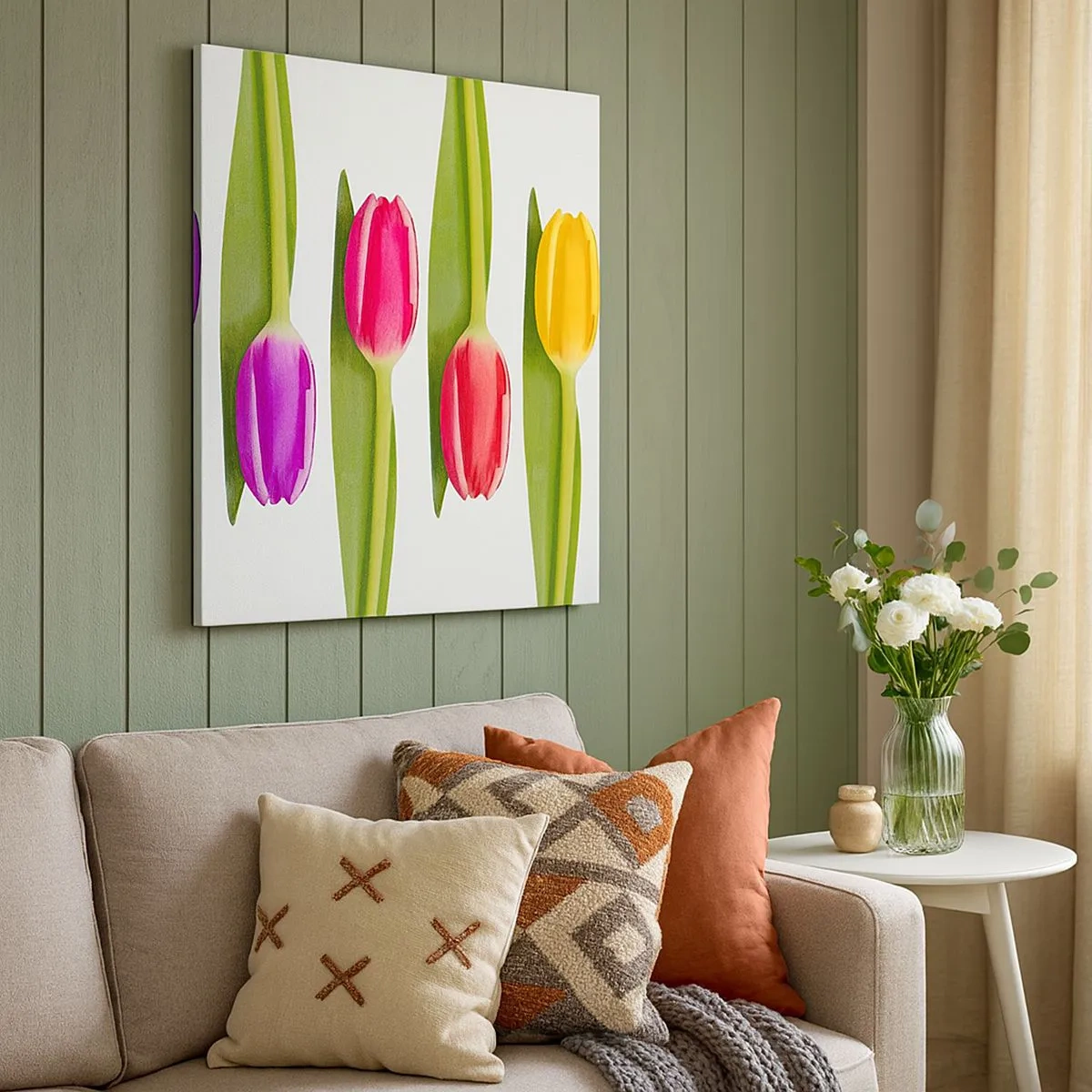 Impression sur toile - Image sur toile - Composition arc-en-ciel - 30x30 cm