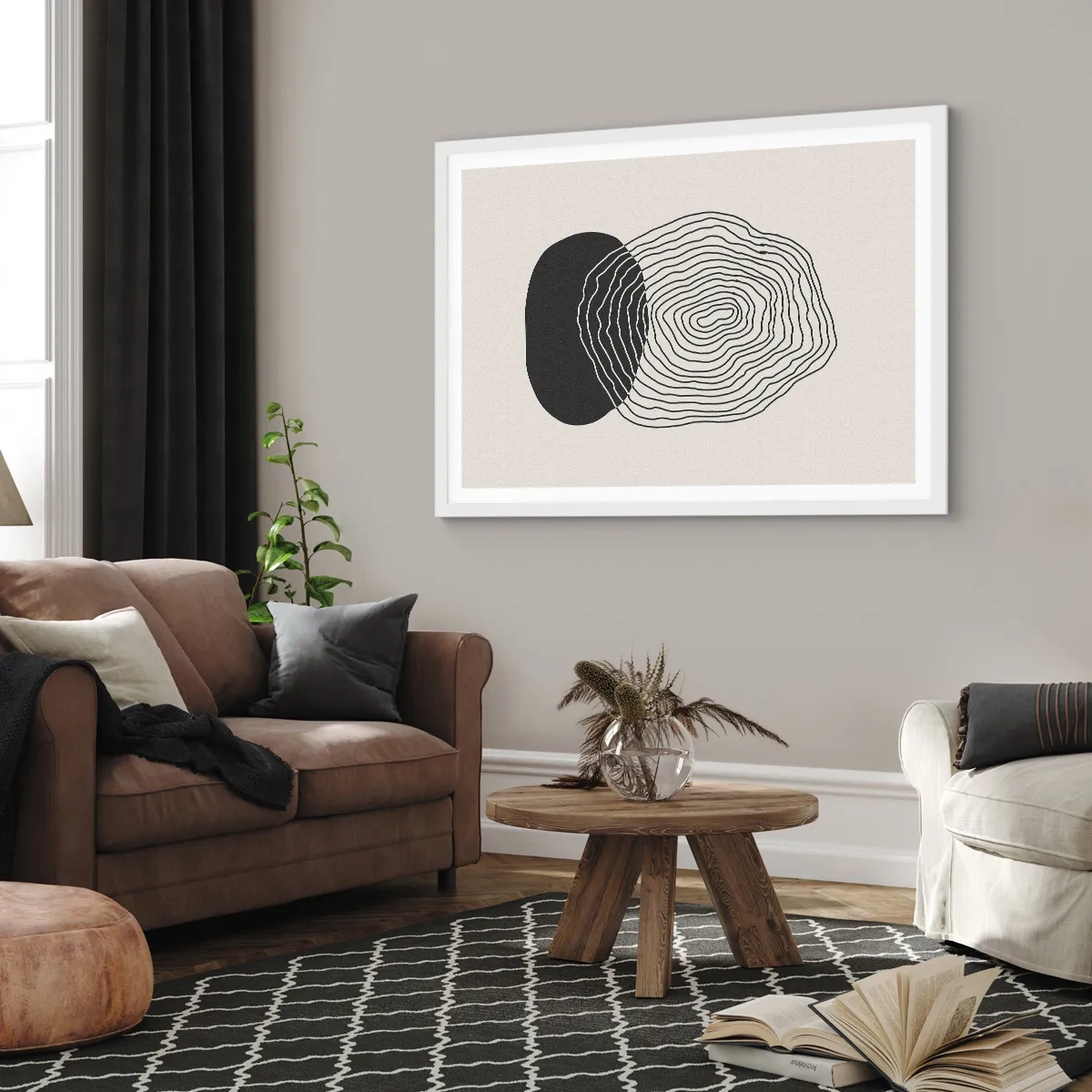 Affiche dans un cadre blanc - Poster - Durabilité et oscillation - 100x70 cm