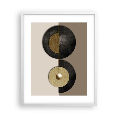 Affiche dans un cadre blanc - Poster - Variations autour du cercle - 40x50 cm