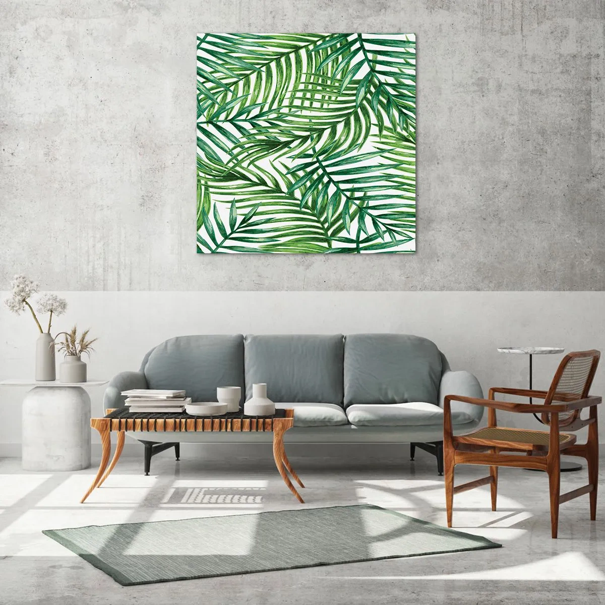 Impression sur verre - Image sur verre - Sous la canopée verte - 60x60 cm