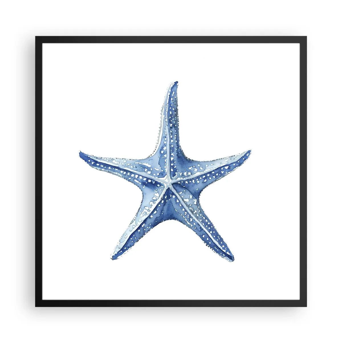 Affiche dans un cadre noir - Poster - Étoile de mer - 60x60 cm