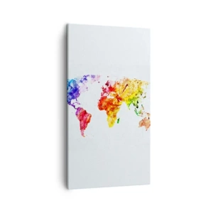 Impression sur toile - Image sur toile - Toutes les couleurs du monde - 45x80 cm