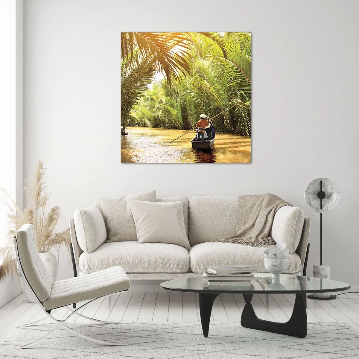 Impression sur verre - Image sur verre - Ravin de palmier - 40x40 cm