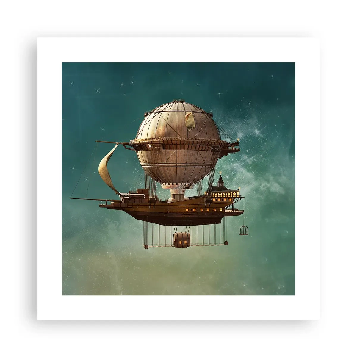 Affiche - Poster - Jules Verne vous salue - 40x40 cm