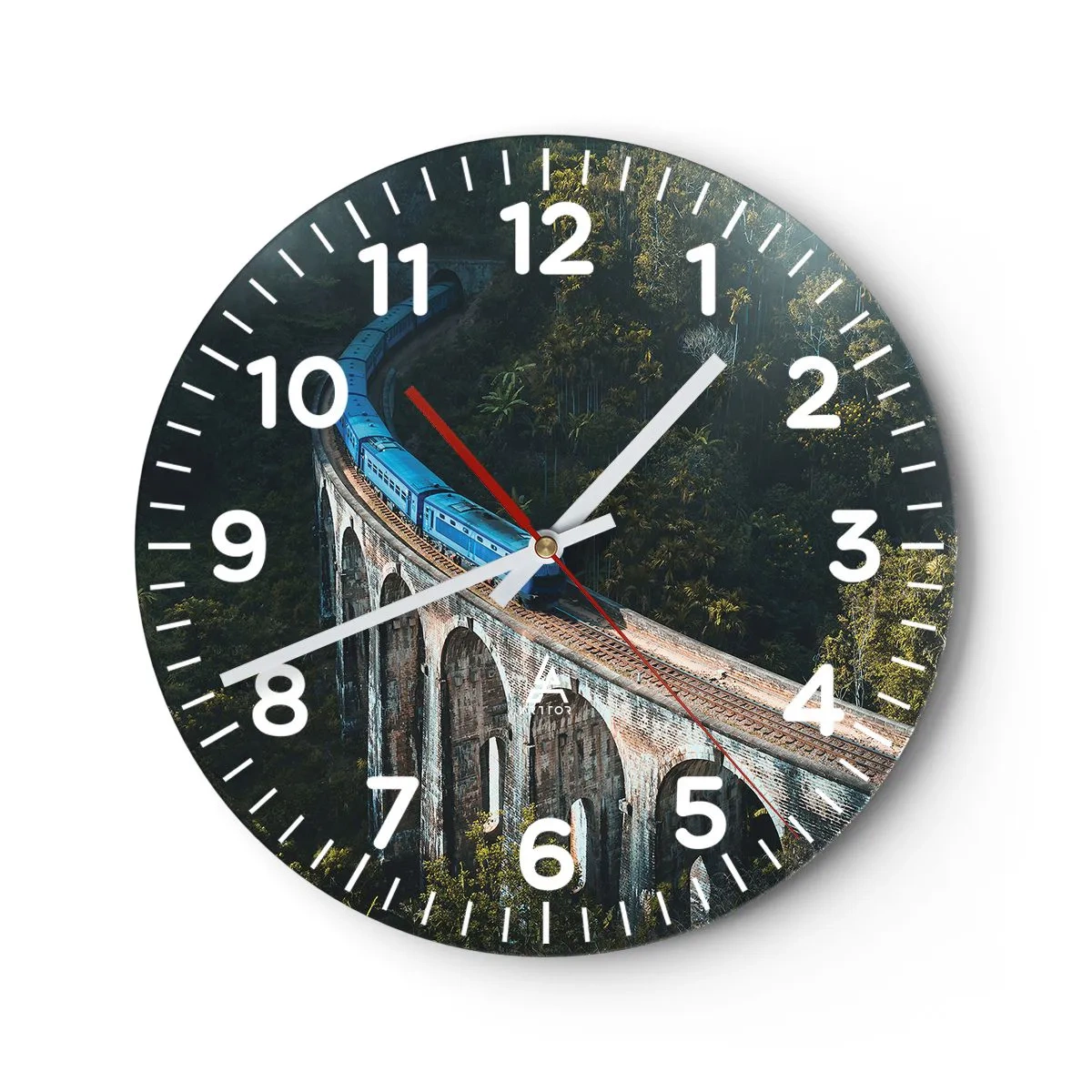 Horloge murale - Pendule murale - Train nature - 40x40 cm