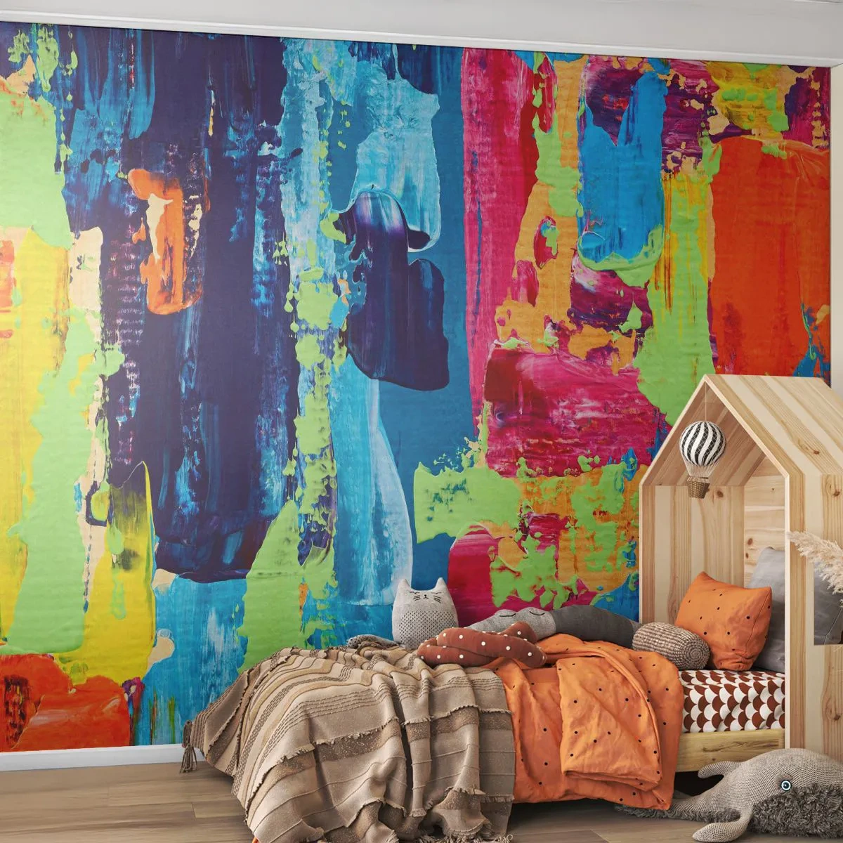 Papier Peint Autocollant Deluxe Sticker - La vie est belle! - Abstraction, Graphique, Morceau - 250x175 cm