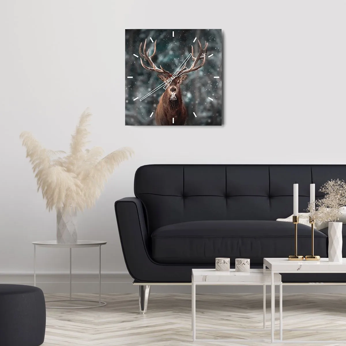 Horloge murale - Pendule murale - Roi de la forêt couronné - 30x30 cm