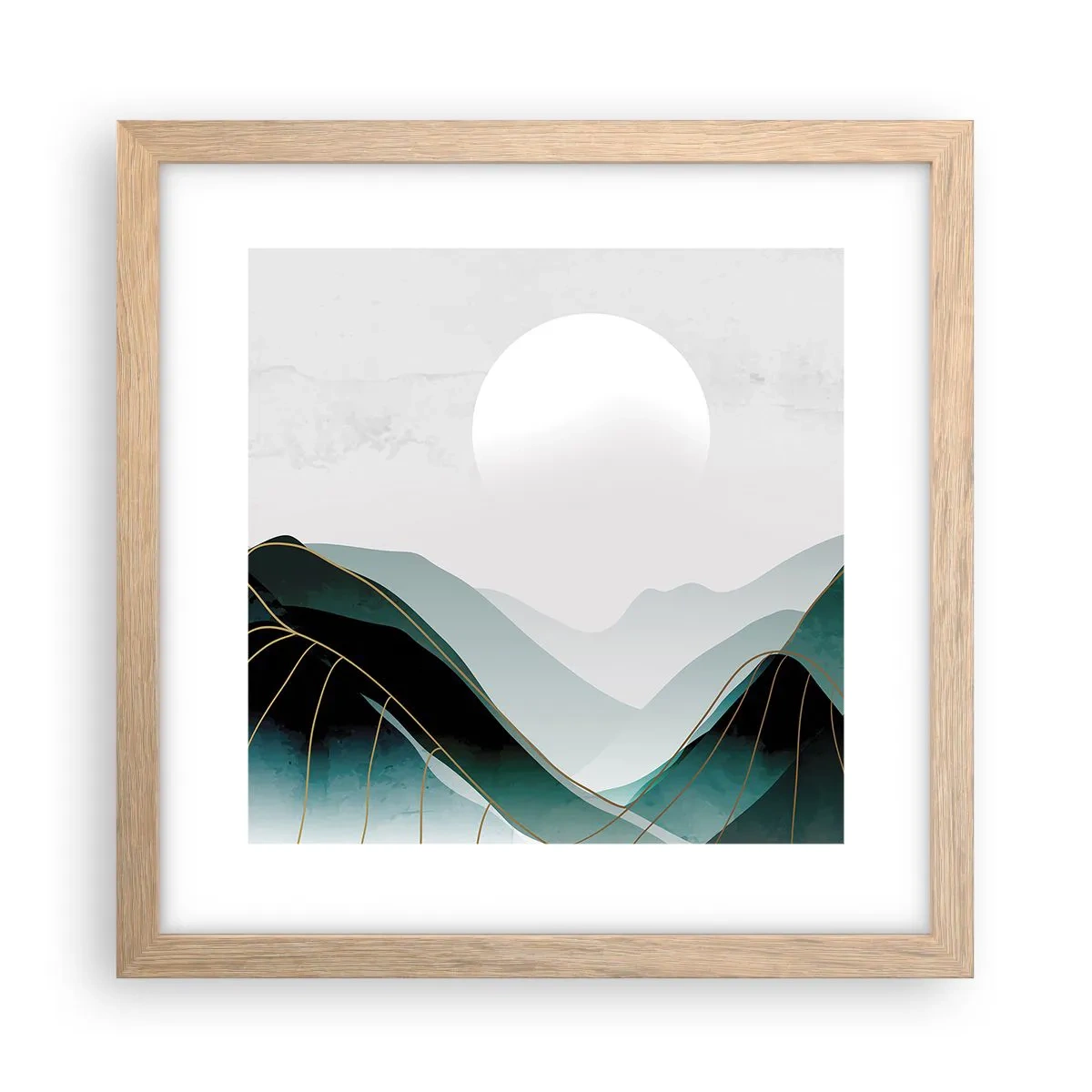 Affiche dans un chêne clair - Poster - En pleine majesté - 30x30 cm