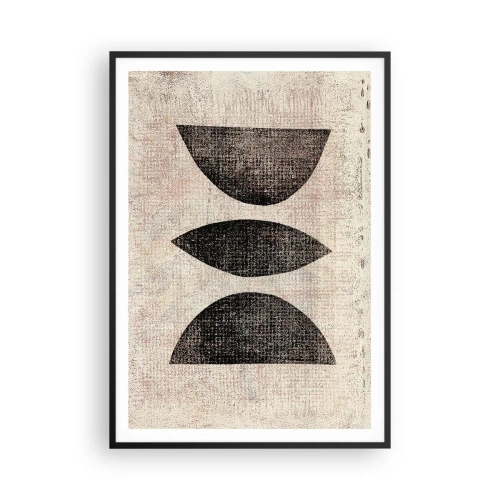 Affiche dans un cadre noir - Poster - Abstraction ethnique - 70x100 cm
