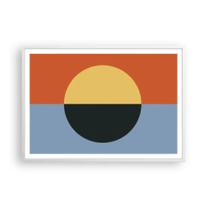 Affiche dans un cadre blanc - Poster - Composition de chaleur et de fraîcheur - 100x70 cm