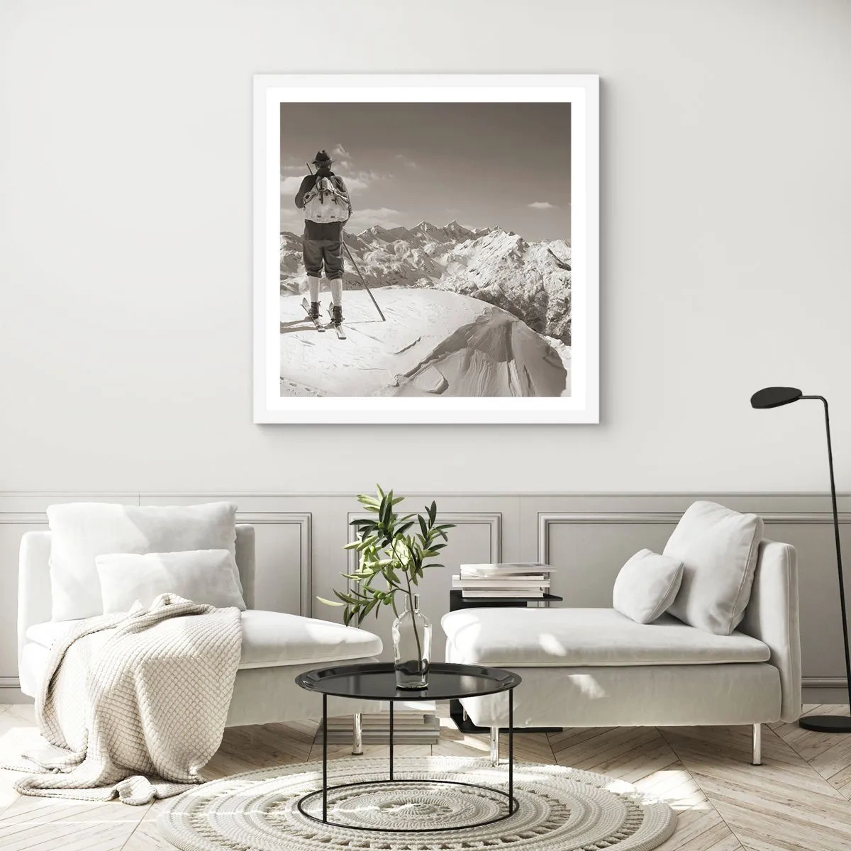 Affiche dans un cadre blanc - Poster - Toutes les mêmes ces montagnes - 50x50 cm