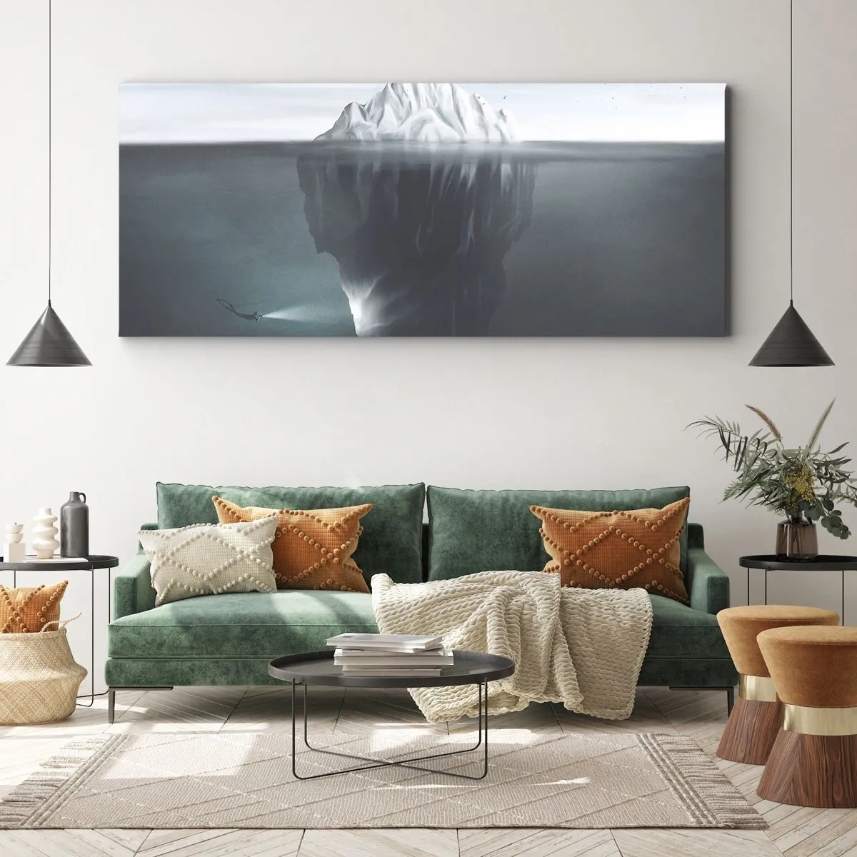 Impression sur toile - Image sur toile - Mystère sous-marin - 100x40 cm