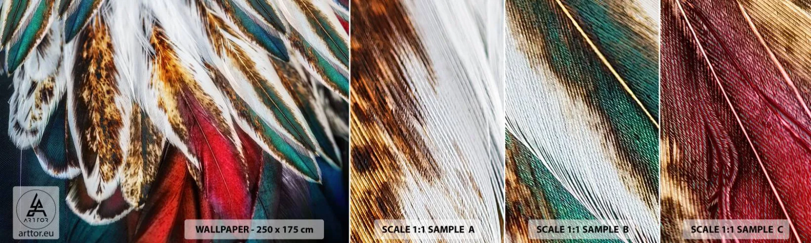 Échantillon De Papier Peint Standard Eco - Secrets de vol - Abstraction, Morceau, Bohème - 100x30 cm