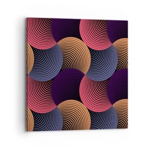 Impression sur toile - Image sur toile - Dans un rythme circulaire - 70x70 cm