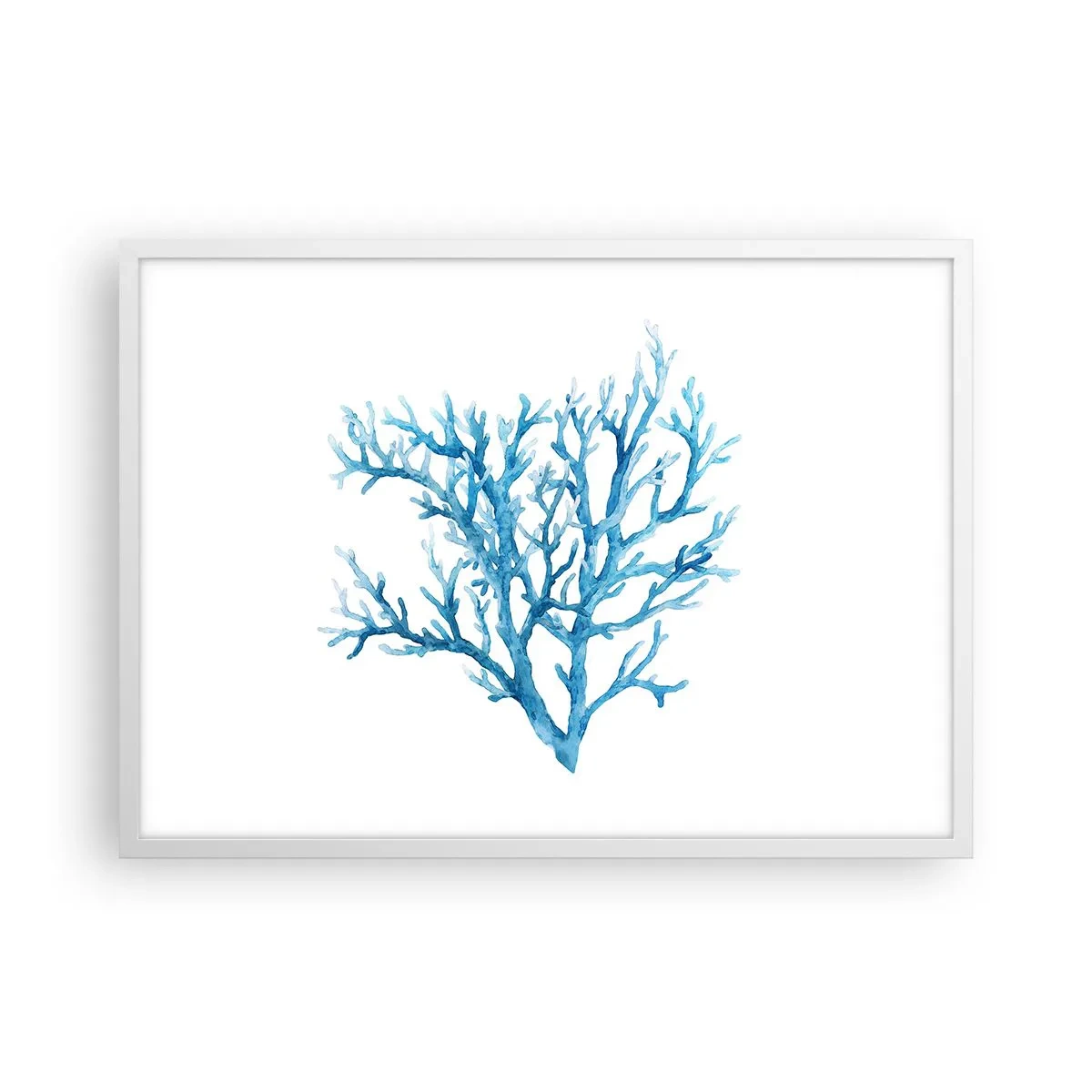 Affiche dans un cadre blanc - Poster - Filigrane nautique - 70x50 cm