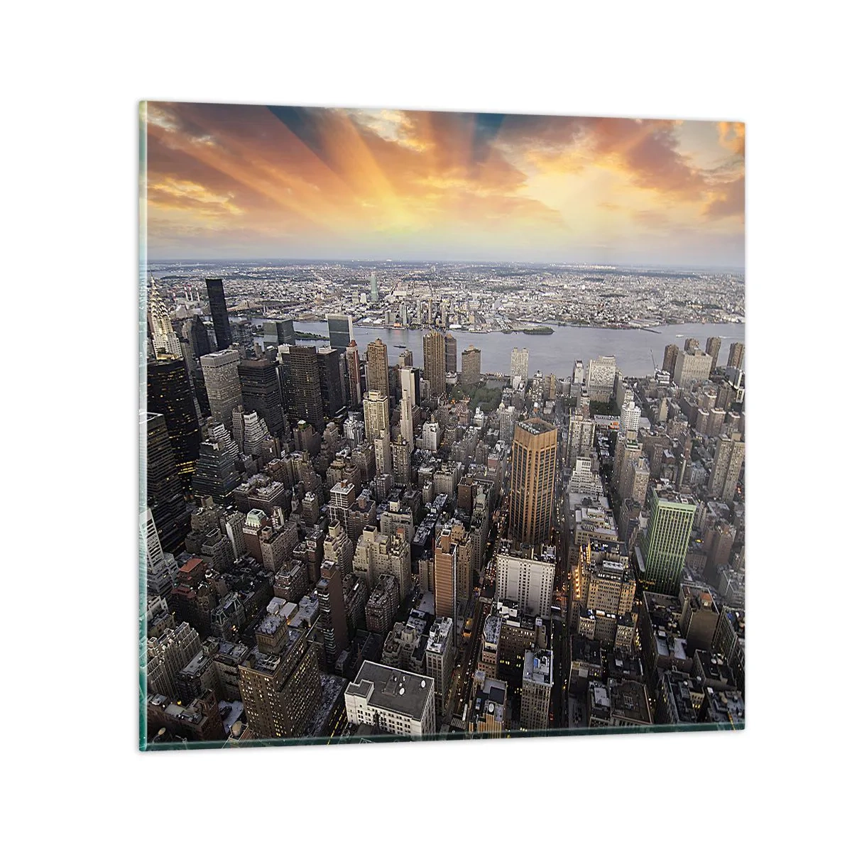 Impression sur verre - Image sur verre - Le cœur battant de notre époque - 70x70 cm