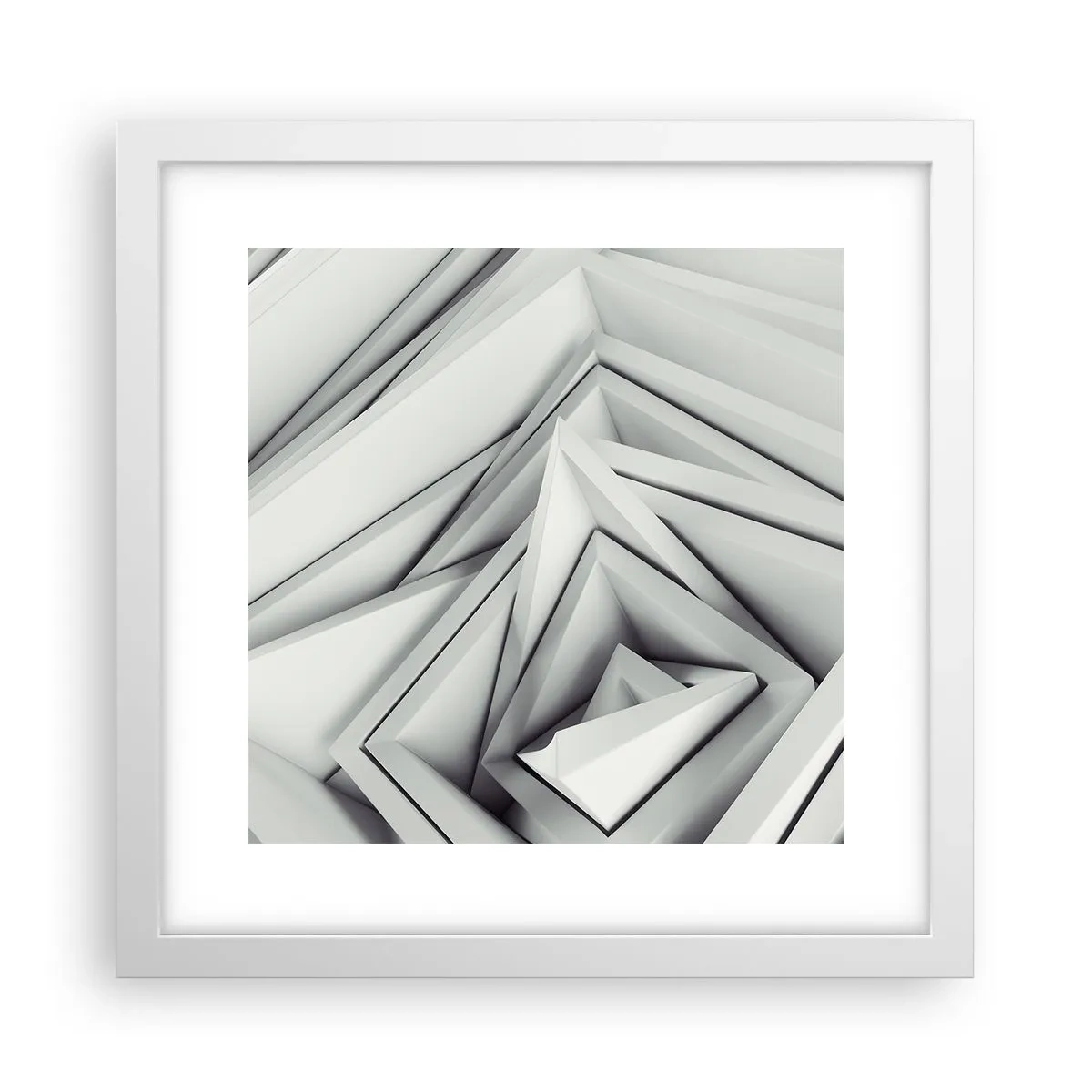 Affiche dans un cadre blanc - Poster - Bourgeon d’angles vifs - 30x30 cm