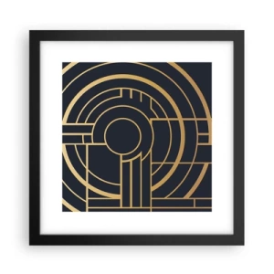 Affiche dans un cadre noir - Poster - Rotation des éléments - 30x30 cm