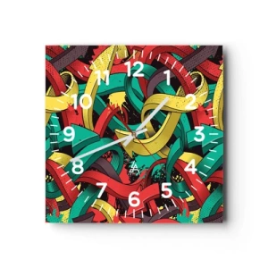Horloge murale - Pendule murale - Quel chemin vers le but ? - 30x30 cm
