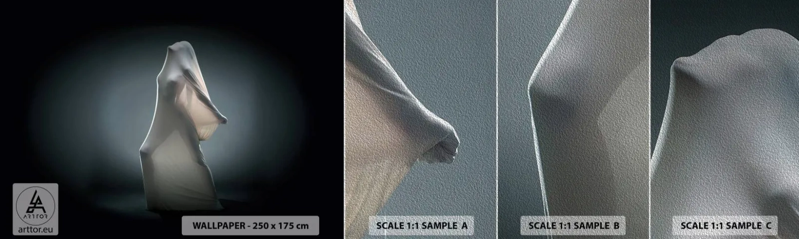 Échantillon de Papier Peint Premium Sand - Une soif secrète - Femme, Danse, Morceau - 100x30 cm