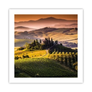Affiche - Poster - Arcadie - le paysage toscan - 50x50 cm