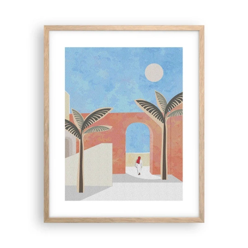 Affiche dans un chêne clair - Poster - Journée arabe - 40x50 cm