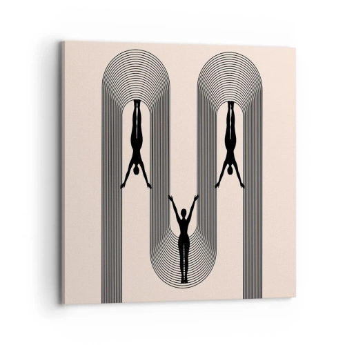 Impression sur toile - Image sur toile - Les jambes en l’air - 70x70 cm