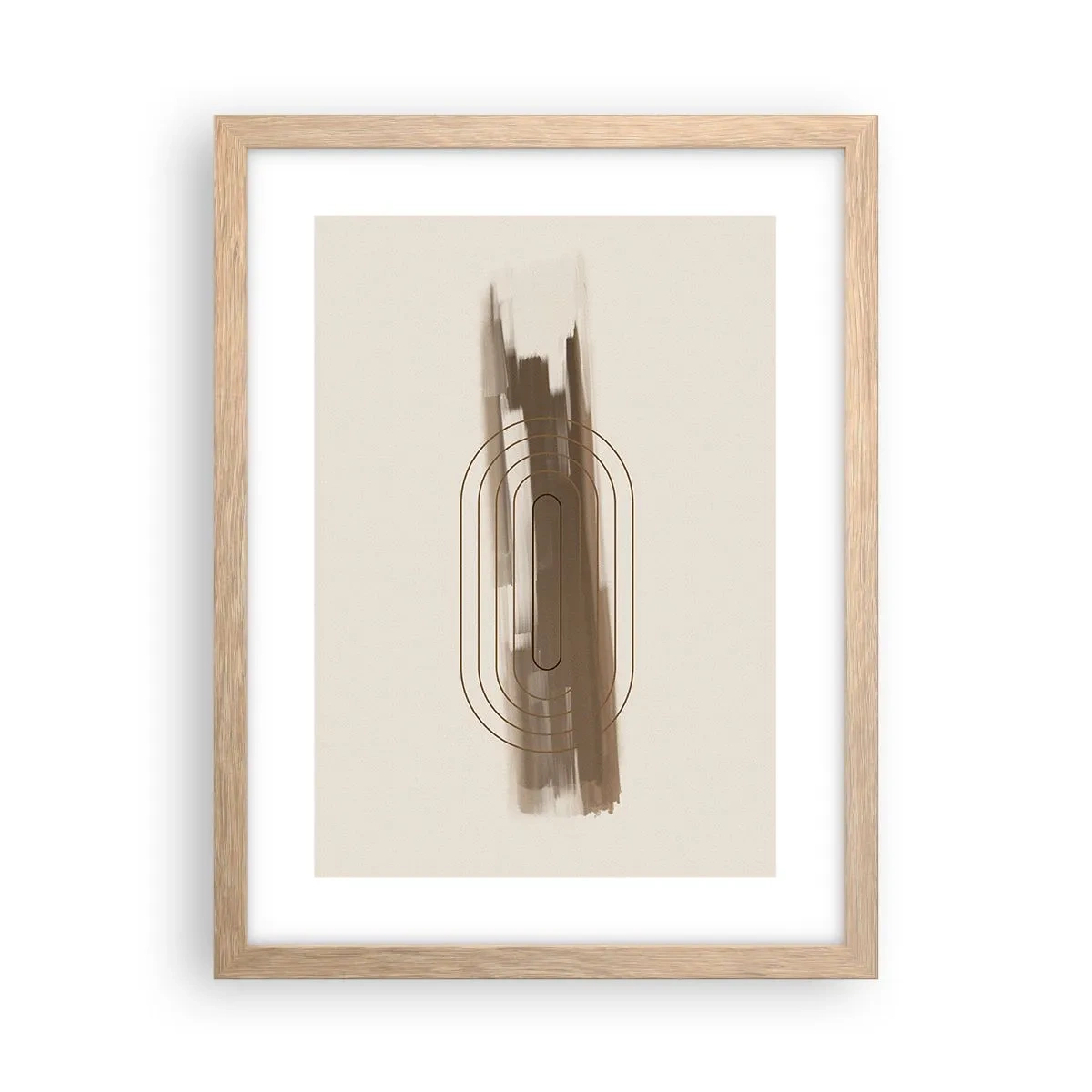 Affiche dans un chêne clair - Poster - Parfum de gris - 30x40 cm